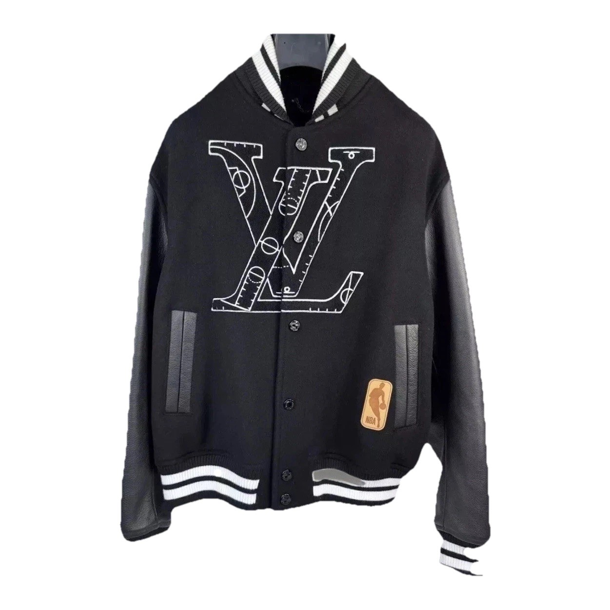 LOUIS VUITTON X NBA - LOGO EMBOSSED BOMBER JACKET SIZE: 54 / XXL