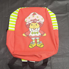 Strawberry Shortcake Girls Small Striped Backpack Zip Closure