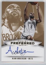 2013-14 Preferred Panini Firme Oro 6/10 Alan Anderson #555 Auto 0o9