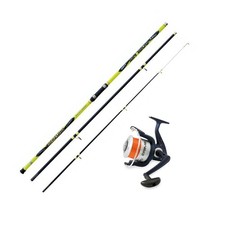 Lineaeffe Brandungscombo 4,20m / 250g + Weitwurfrolle + Schnur Surfcombo Angelse