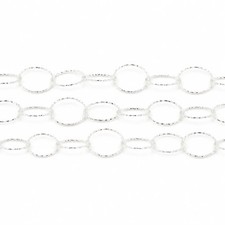 925 Sterling Silver Round Link Wire Chain 10mm Wire, 0.6mm Wire thickness - 1