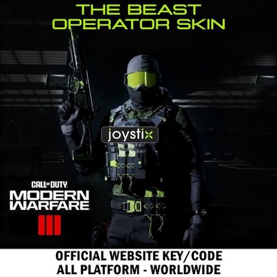 Call of Duty MW III 3 - The Beast Operator Skin Key CODE All Platform GLOBAL