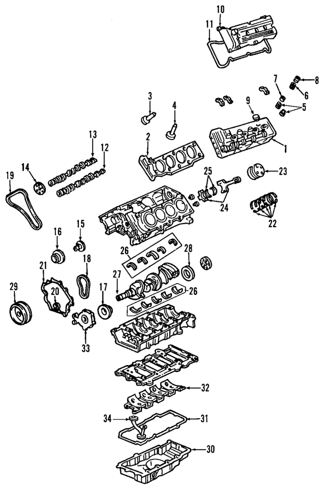Cabeça de cilindro genuína do motor lateral do passageiro GM 12581870 - Imagem 3 de 4