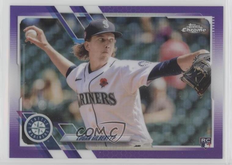 2021 Topps Chrome Update Target Purple Refractor Logan Gilbert #USC70 11rg