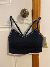 BRAND NEW WOMEN SIZE MEDIUM ALL IN MOTION NAVY BLUE SPORTS BRA
