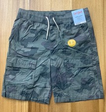 Cat  Jack Boys Camo Cargo Shorts Elastic Waistband Drawstring Pockets Large