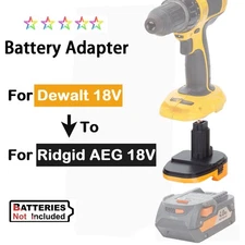 Battery Adapter For Ridgid AEG 18V Li-ion Battery to For Dewalt 18V Ni-Cd Tools