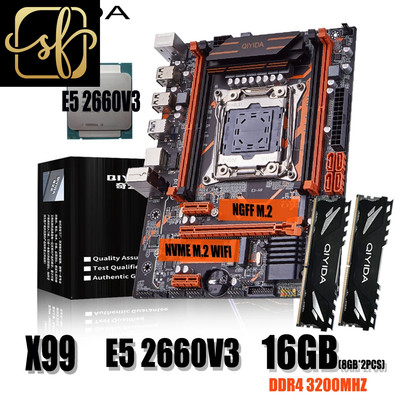 X99 Mainboard Set LGA2011-3 E5 2660V3 2 Stück*8Gb=16Gb 3200Mhz DDR4 4...