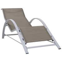 Sonnenliege Textilene Und Aluminium Taupe