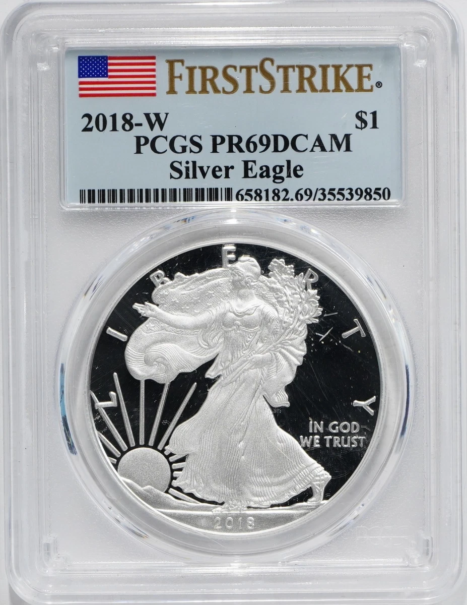 25+ American Eagle PCGS Certified Silver Bullion Coins 2018 for