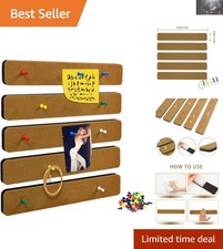 Small Rectangular Cork Bulletin Board - Organize Notes Pictures Stylishly