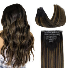Clip in Hair Extensions Real Human Hair, Remy Human Hair Extensions Clip Ins for