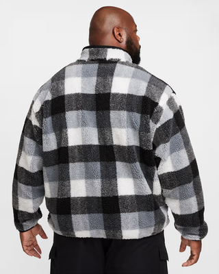 Nike Club Fleece Winterized Half-Zip Men's Small Black/White