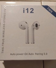 TWS NEW True Wireless Stereo Earbuds I12 White, Auto-Pairing 5.0