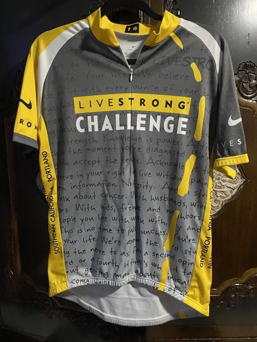 Vintage NIKE Livestrong Challenge Cycling Jersey XL Made In Italy 2006
