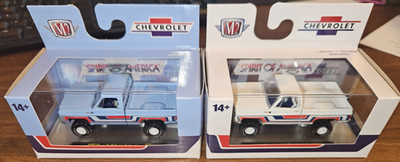 M2 Machines WMTS24 1976 Chevy K-10 4x4 Spirit Of 76 Square Body Truck Lot of 2