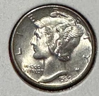 1939 Choice Uncirculated US Mercury SILVER Dime "Philadelphia" Mint! Old US Coin