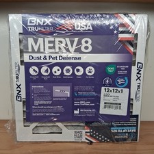 BNX TruFilter 12x12x1 Air Filter MERV 8 (6-Pack) MADE IN USA Dust & Pet Defense
