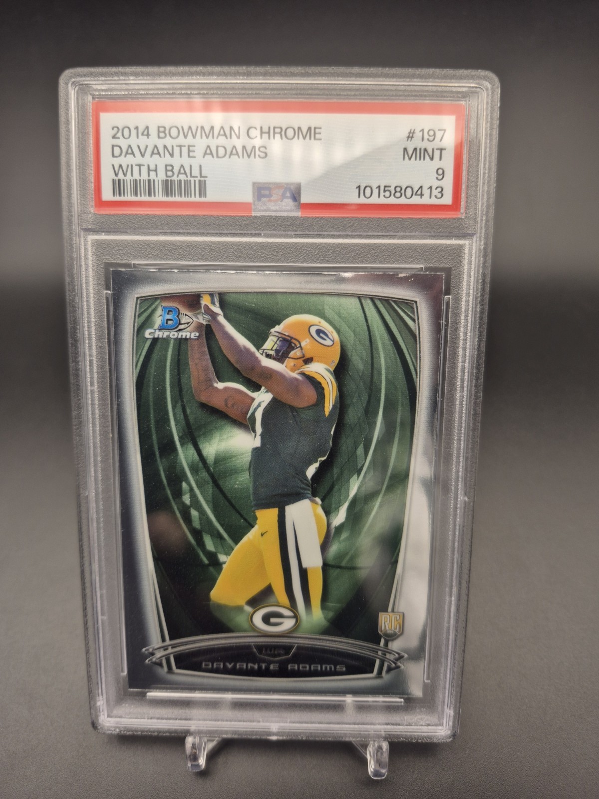 2014 Bowman Chrome Davante Adams #197 Catching Facing Left (RC) PSA 9 Packers