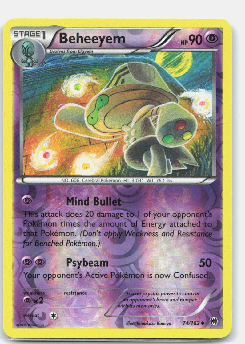 Pokemon TCG Beheeyem 74/162 XY - BREAKthrough Reverse Holo NM