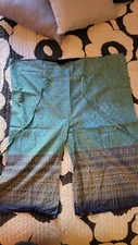 Thai Pants, 100 Cotton, Blue, Traditional Design, Free Size