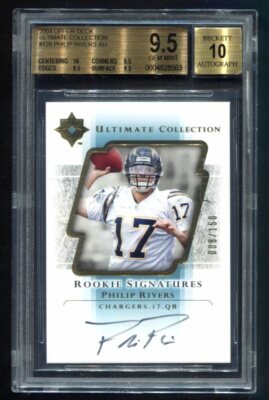 2004 Ultimate Collection Philip Rivers AUTO RC 8/150 BGS 9.5 GEM MINT  