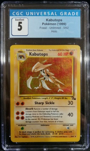 Kabutops (Unlimited) graded CGC 5 for sale on eBay