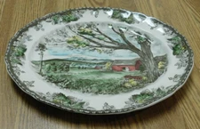 Johnson Bros The Friendly Village Serving Platter, Harvest Time England, 14"
