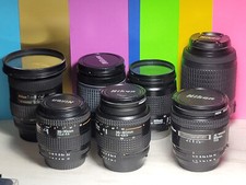 ,, Nikon AF AF-S Nikkor obiettivo 28mm 50mm 85mm 135mm 200mm zoom 18-55mm 55-200mm