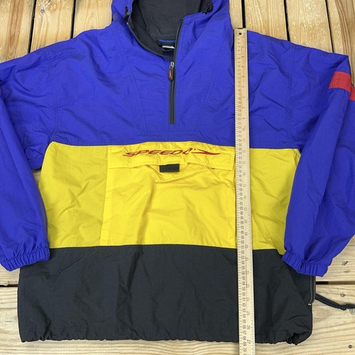 Vtg Speedo Sport Systems Windbreaker Jacket Men’s Medium 90s Colorblock Pullover - Picture 7 of 11