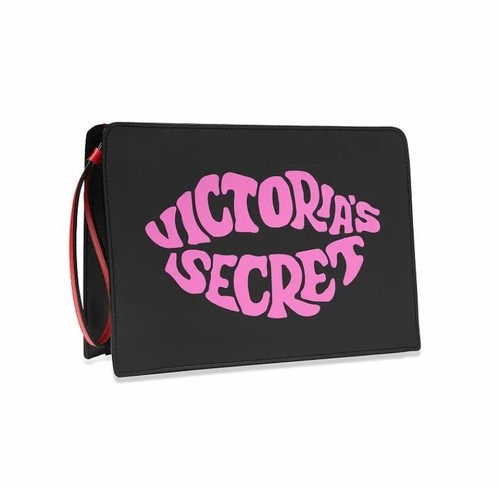 Victoria’s Secret Makeup Bag Just Add Lipstick Funky Wristlet Lips - Picture 2 of 3