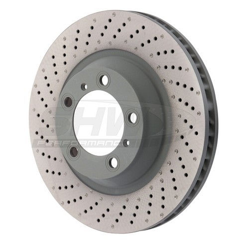 SHW LH Front Drill Rotor 99135140301 For 15-16 911 Carrera 4 GTS 3.8 w/o Ceramic - Picture 7 of 10