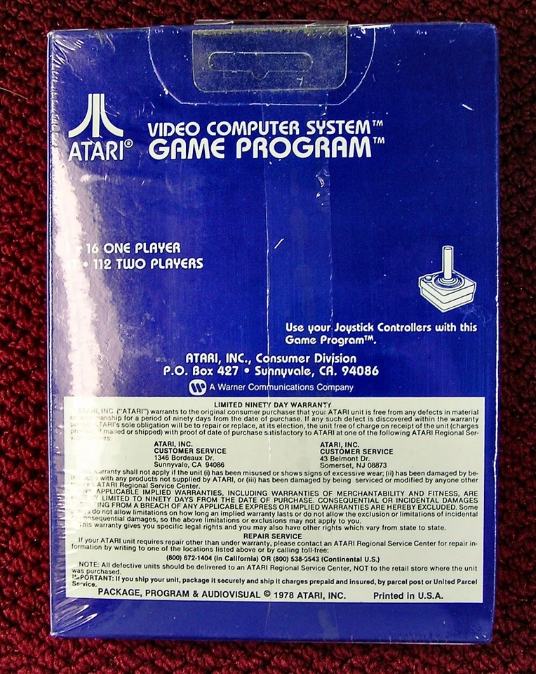 Atari 2600 - SPACE INVADERS , Sealed in Plastic,  1978 MINT - Image 3 of 4