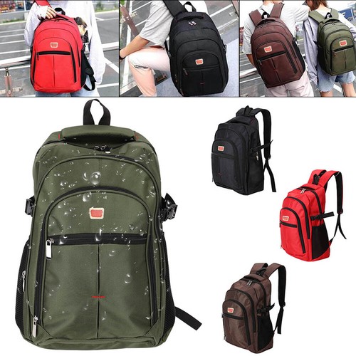 Impermeable Para Hombre Niño Grande Mochila Deporte Viaje Excursionismo  Bolso Escolar Negro | eBay