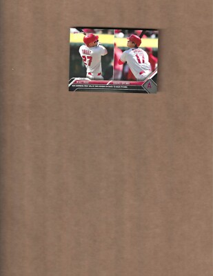 2023 Topps Now Mike Trout / Shohei Ohtani ''Back to Back'' Homers Card #36