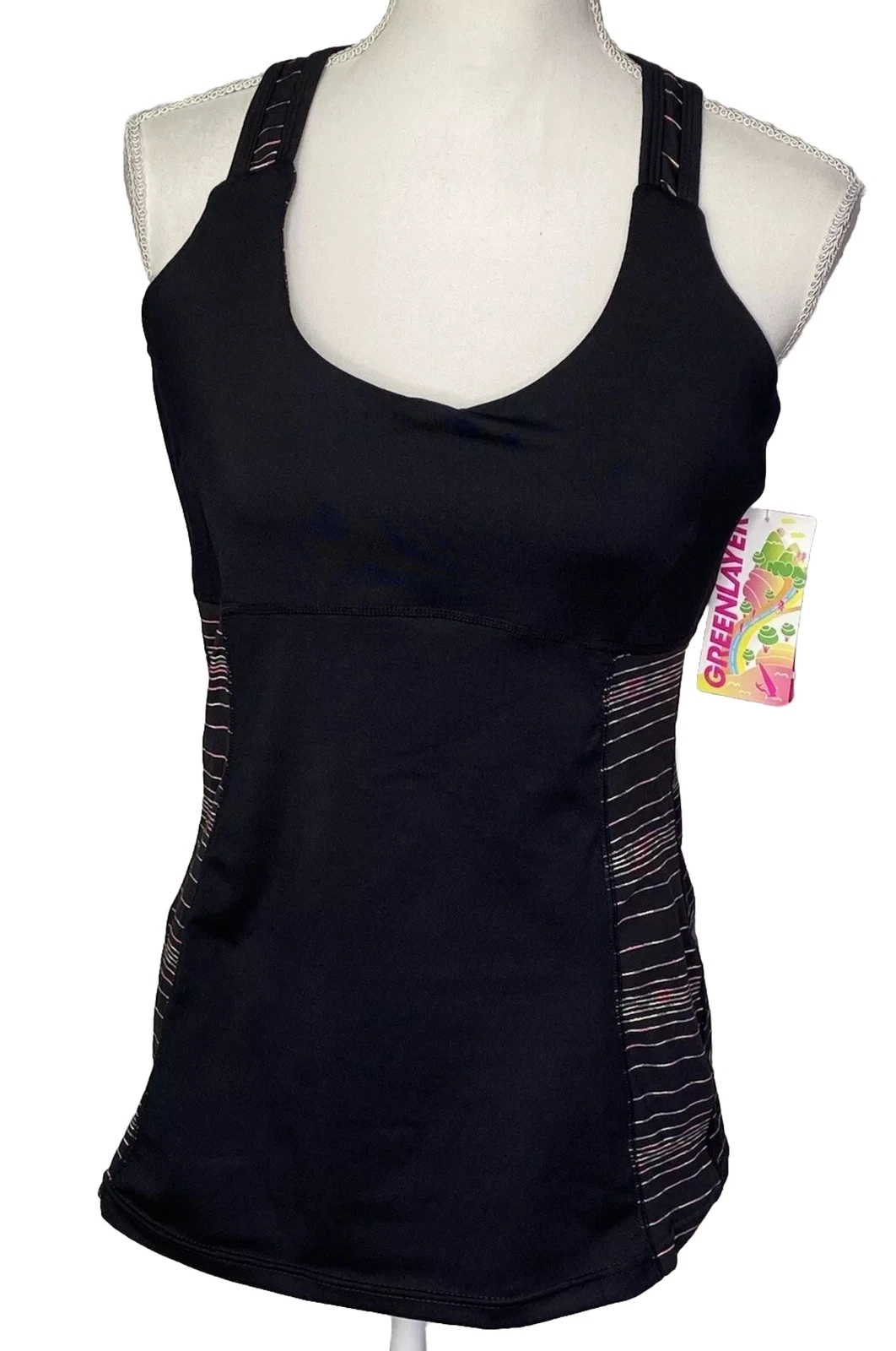 NWT Green layer Women’s Active Wear Support Top Sleeveless Tank Size Large