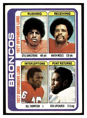 1978 Topps Otis Armstrong/Haven Moses/Bill Thompson/Rick Upchurch #508 Broncos