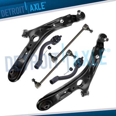 For 2014-2019 Kia Soul EV Front Lower Control Arms Sway Bars Outer Tie Rod Ends