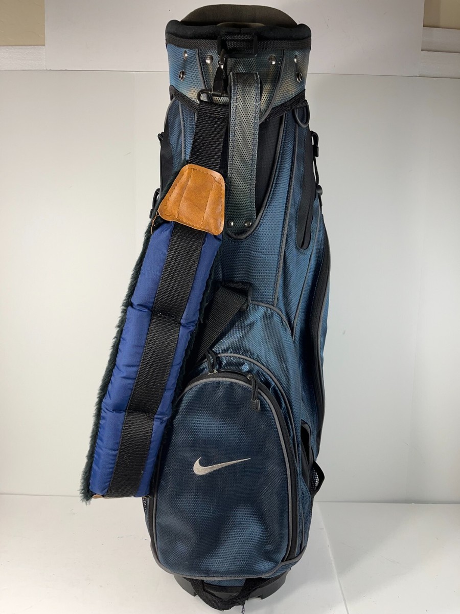 Nike キャディバッグ グリーン ✕ ブルー Nike Golf Bag 6 Way - Carry Cart Solid Bag - Padded Shoulder Blue