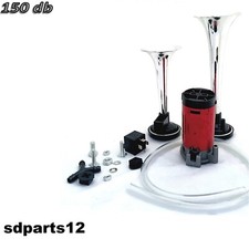 12v 150db Tromba Doppia Clacson Corno Con Compressore Per Auto Camion Moto Barca