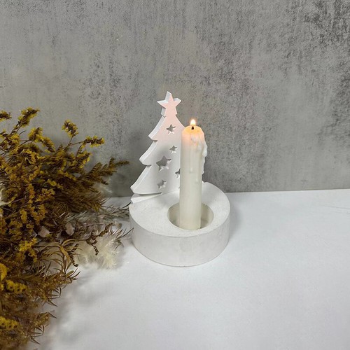 Christmas Tree Candle Holder Silicone Mold Tree Candle Holder Casting Molds W S1 - Picture 3 of 10