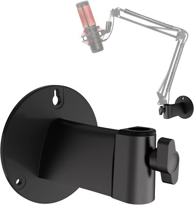 Wall Mount Boom Arm - Wall Mount Microphone Holder for Stand, Vertical Surfac...