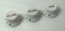 KNOB Set Vintage White NEW Volume Volume Tone ST Style 2.50 US Shipping
