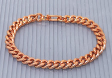 Vintage Solid Copper Link Chain Bracelet 7"