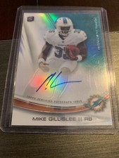 2013 TOPPS PLATINUM MIKE GILLISLEE ROOKIE ON-Card AUTOGRAPH A-MGI RC NFL NM-MT. rookie card picture