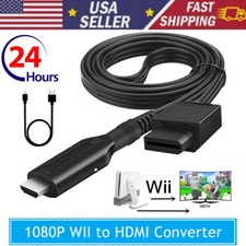 Wii to HDMI Adapter Converter Cable Full HD 1080P Plug Play for Television PC 