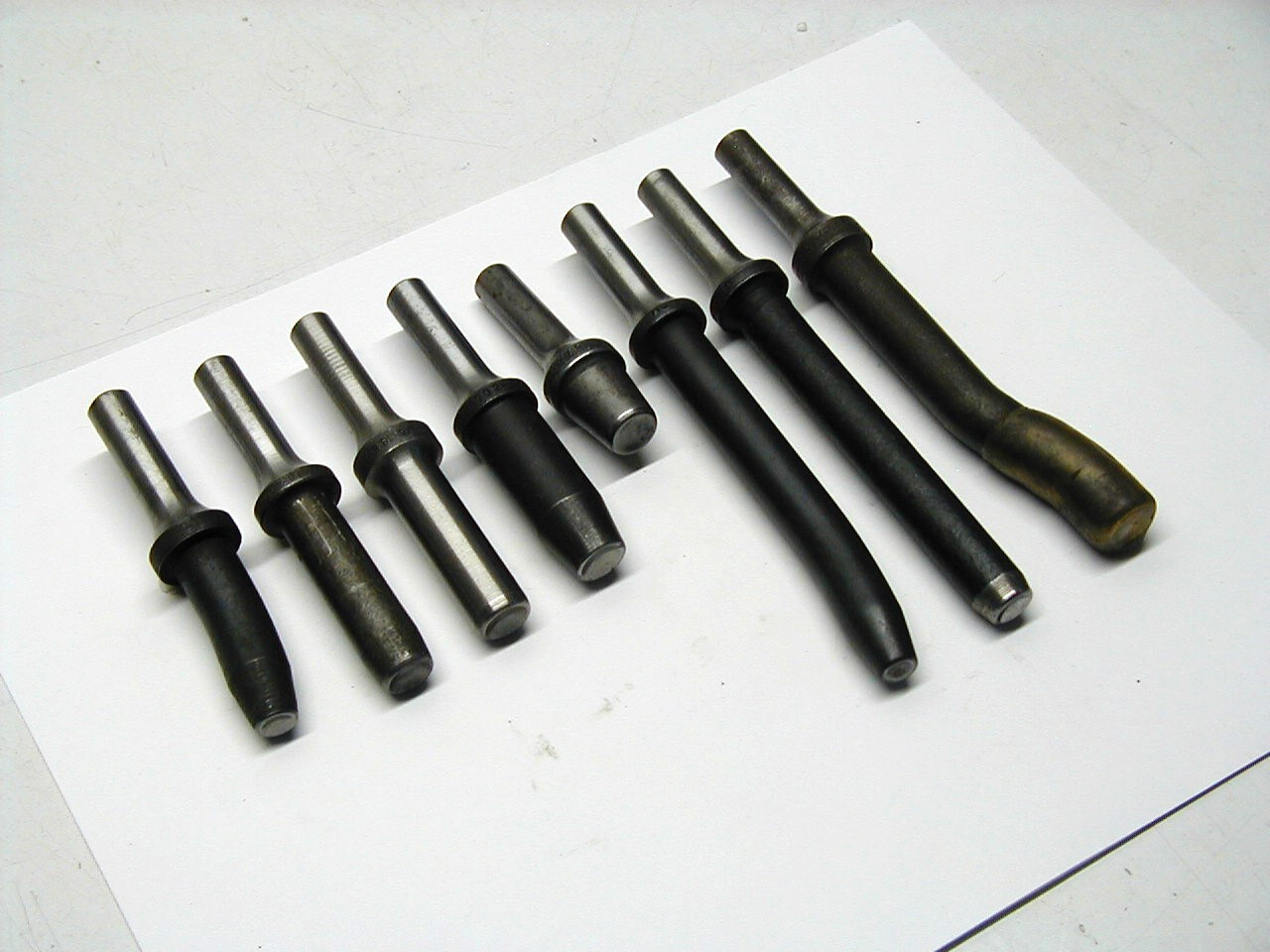 (8) Rivet Gun Riveter Sets AN455 & AN456 Brazier Head  .401 Shank Aircraft Tools