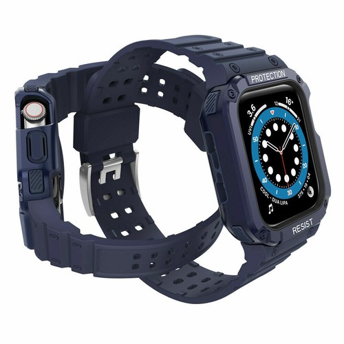 Rugged Protective Case Wrist Strap Band For Apple Watch Series 7/6/5/4/3/2/1/SE - Picture 4 of 67
