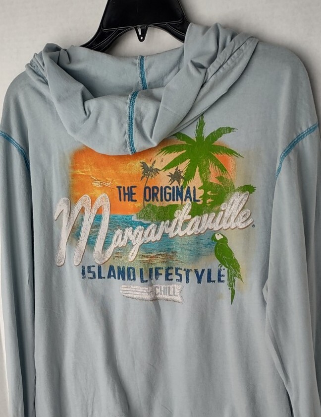 Margaritaville Hoodie Medium blue island long sleeve … Gem