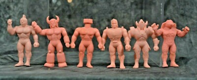 DEKA KINNIKUMAN KINKESHI KESHI 80's PINK 4'' MUSCLE LOT of 6 #1-6 Great Condition